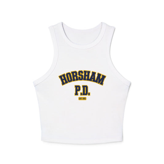 Bella + Canvas® Women's Micro Rib Racer Tank Top - HORSHAM P.D. (Front Only)