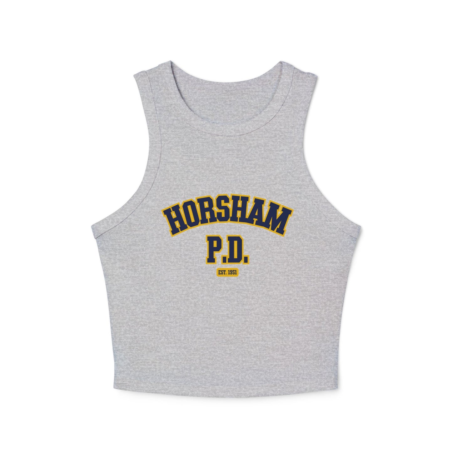 Bella + Canvas® Women's Micro Rib Racer Tank Top - HORSHAM P.D. (Front & Back)