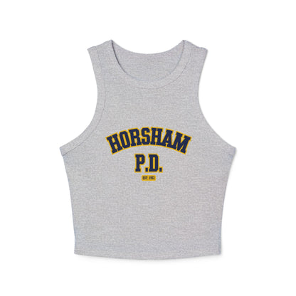 Bella + Canvas® Women's Micro Rib Racer Tank Top - HORSHAM P.D. (Front & Back)