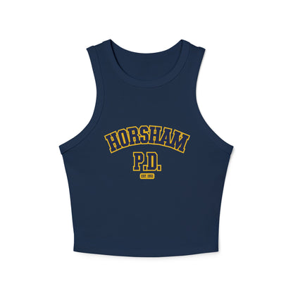Bella + Canvas® Women's Micro Rib Racer Tank Top - HORSHAM P.D. (Front & Back)