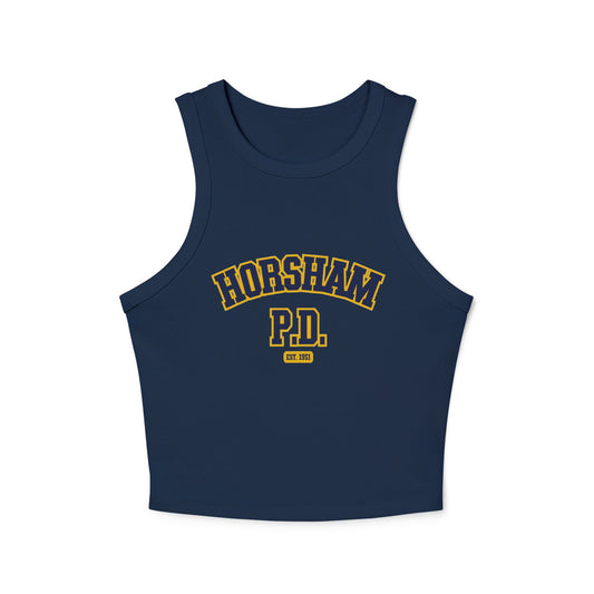 Bella + Canvas® Women's Micro Rib Racer Tank Top - HORSHAM P.D. (Front & Back)