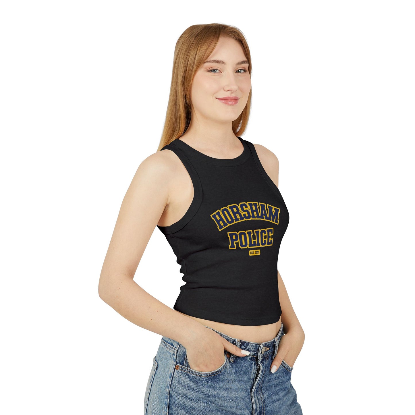 Bella + Canvas® Women's Micro Rib Racer Tank Top - HORSHAM POLICE (Front Only)