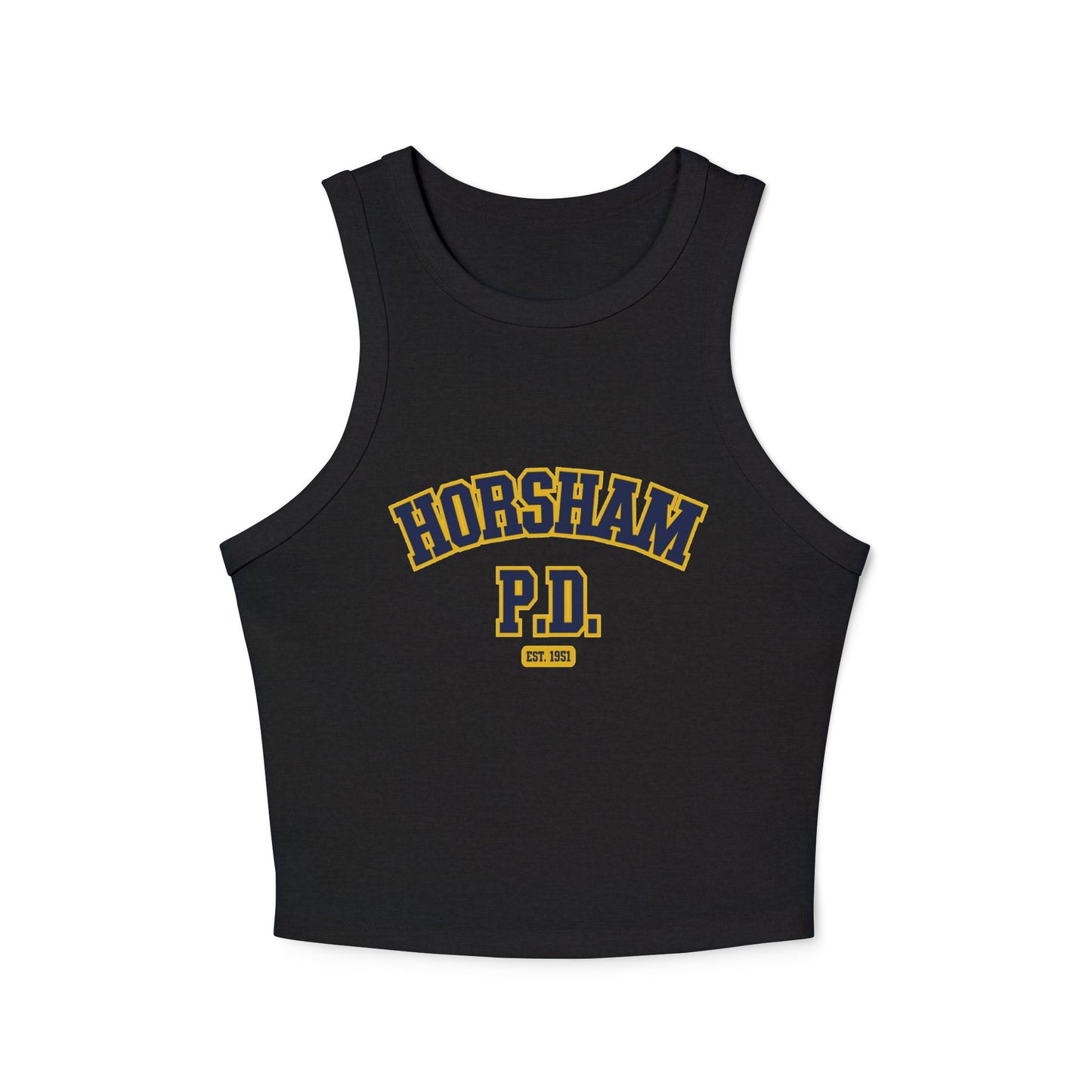 Bella + Canvas® Women's Micro Rib Racer Tank Top - HORSHAM P.D. (Front & Back)