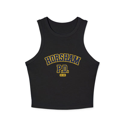 Bella + Canvas® Women's Micro Rib Racer Tank Top - HORSHAM P.D. (Front & Back)